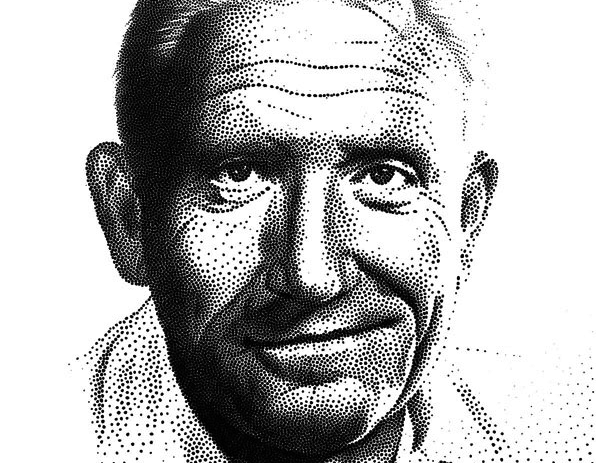 Sippling portrait of Spencer Tracy